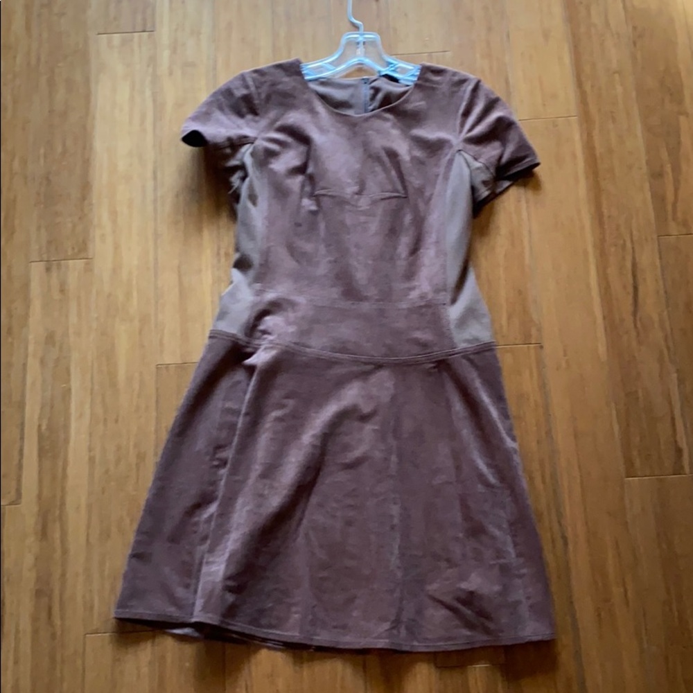 BCBG suede brown dress size 12